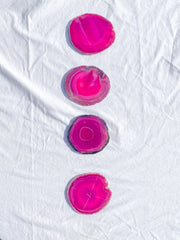 Agate Pink Pack Coaster 4 Pieces | Large