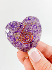 Orgonite Heart Amethyst | Medium