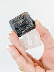 Rose Quartz and Black Tourmaline House Protection | Small