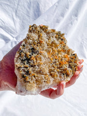 Frosted Citrine Cluster with Inclusions 1kg