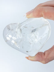 Clear Quartz Heart with Manifestation | XX Large