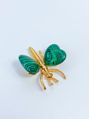 Malachite Look Dragonfly Carving