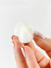 White Aventurine Mini Skull