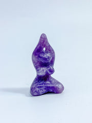Lepidolite | Prayer Pose Feminine Yoga Carving