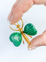 Malachite Look Dragonfly Carving