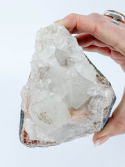Apophyllite with Pink Heulandite Inclusions 882g