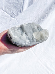 Chalcedony Cluster with Calcite inclusion 700g