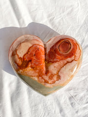 Desert Polychrome Jasper Heart with Stand 2.4kg