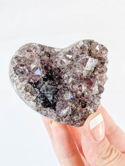 Amethyst with Inclusions Cluster Heart 195g