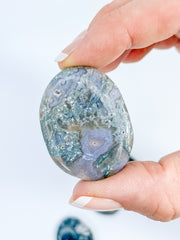 Moss Agate Worry Stone