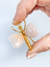 Rose Quartz Dragonfly Carving