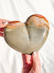 Desert Polychrome Jasper Heart with Stand 2.4kg