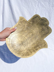 Hamsa Bronze Dish Dark | XX Large