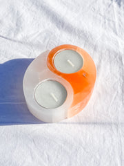 Selenite Yin & Yang Polished Candle Base