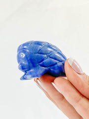 Blue Quartz Hedgehog Carving