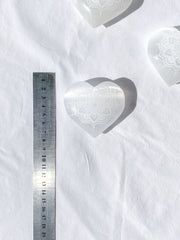 Selenite Mandala Heart | X Large