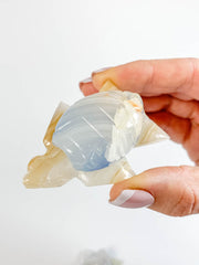 Onyx Blue Turtle Carving
