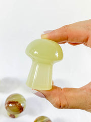 Green Onyx Mushrooms Carving