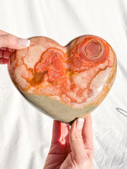 Desert Polychrome Jasper Heart with Stand 2.4kg