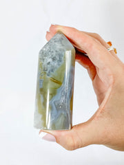 Agate and Quartz Polish Point 237g