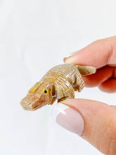 Jasper Crocodile Carving