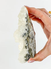 Apophyllite Cluster with Druzy Inclusions 326g