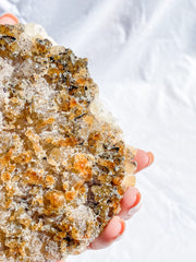 Frosted Citrine Cluster with Inclusions 1kg