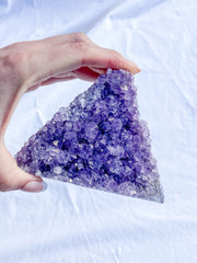 Amethyst CutBase Triangle Cluster 364g