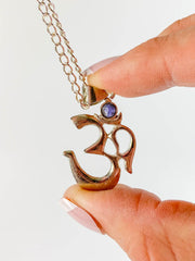 Om Amethyst Pendant