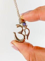 Om Amethyst Pendant