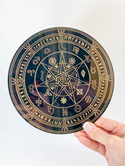 Astrology Pendulum Divination Disc | Black Acrylic