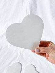 Selenite Heart Cleansing Plate