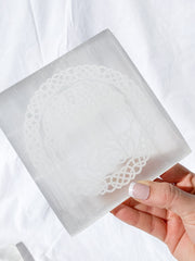 Selenite Celtic Tree of Life | Square Plate