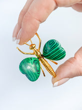 Malachite Look Dragonfly Carving