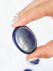 Blue Gold Stone Worry Stone