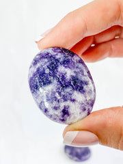 Lepidolite Dark Worry Stone