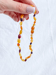 Amber Baby Teething Necklace Polished