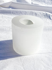 Selenite Natural Tube Candle Base