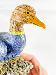 Peruvian Crystal Duck on Pyrite Cluster Carving 800g
