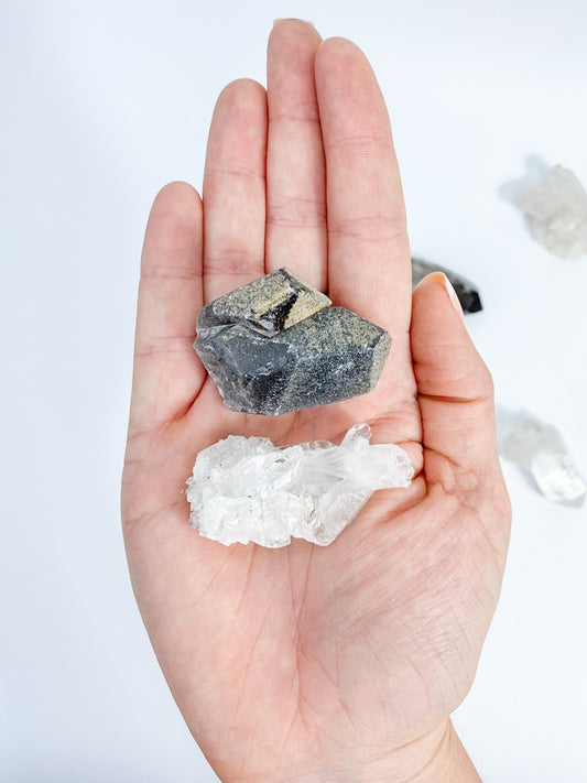 Balance Duo: Clear Quartz + Smoky Quartz | Small