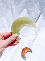 Green Onyx Moon Bowl | Large