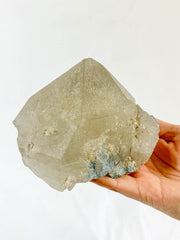 Indictolite Blue Tourmaline Rutile in Quartz Natural Mineral Specimen 874g