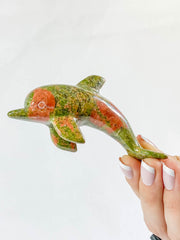 Unakite Dolphin Carving
