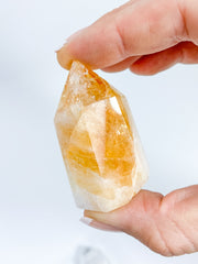 Divine Trio Polished Point: Citrine + Clear Quartz + Amethyst | Medium