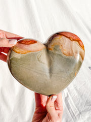 Desert Polychrome Jasper Heart with Stand 2.4kg