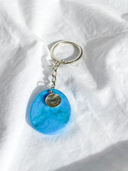 Worry Stone Keyring Dyed Blue Howlite