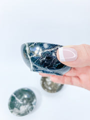 Black Onyx with inclusions Bowl | Medium