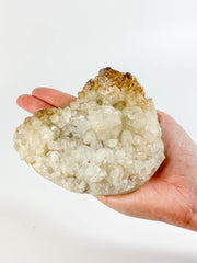 Apophyllite Cluster with Inclusions Heart 605g