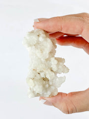 White Chalcedony Stalactite Cluster 89g