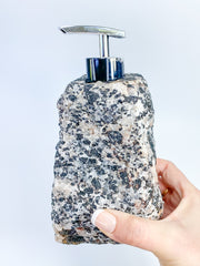 Black Tourmaline and Quartz with Inclusions Soap Dispenser 2.1kg